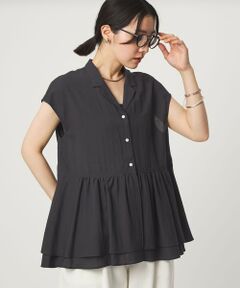 green label relaxing / グリーンレーベル リラクシング シャツ・ブラウス | 【WEB限定】＜at ease＞ペプラム ブラウス