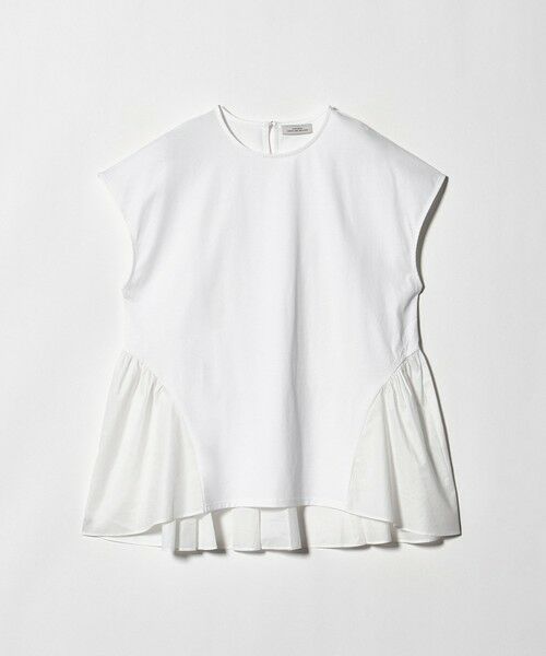 green label relaxing / グリーンレーベル リラクシング カットソー | エアリー ボリューム カットソー 接触冷感（OFF WHITE）