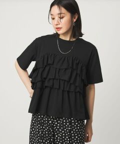 green label relaxing / グリーンレーベル リラクシング カットソー | 【WEB限定】＜at ease＞フロント フリル ショートスリーブ カットソー