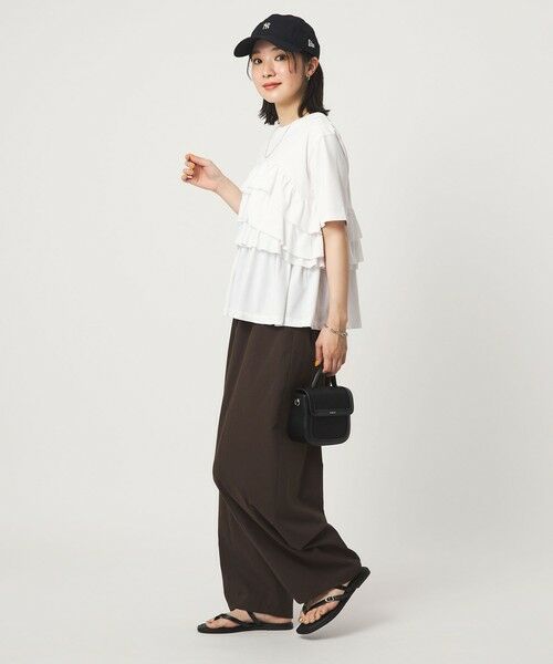 green label relaxing / グリーンレーベル リラクシング カットソー | 【WEB限定】＜at ease＞フロント フリル ショートスリーブ カットソー | 詳細4