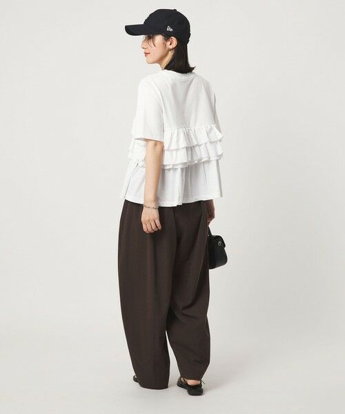 green label relaxing / グリーンレーベル リラクシング カットソー | 【WEB限定】＜at ease＞フロント フリル ショートスリーブ カットソー | 詳細5