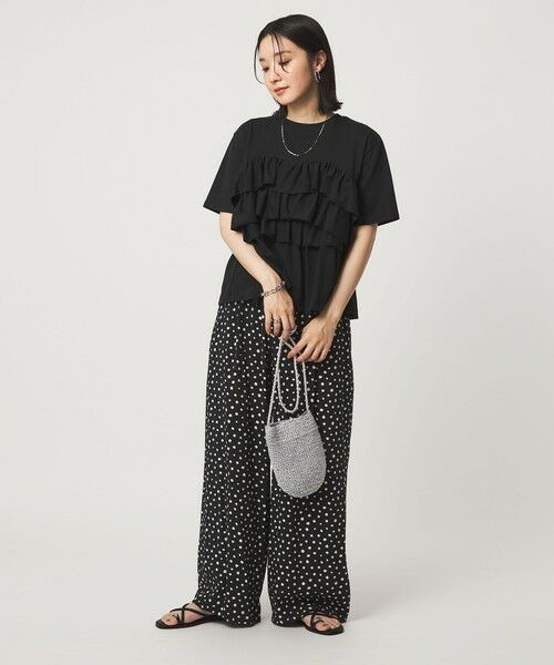green label relaxing / グリーンレーベル リラクシング カットソー | 【WEB限定】＜at ease＞フロント フリル ショートスリーブ カットソー | 詳細9