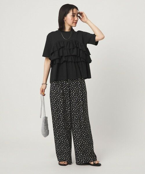 green label relaxing / グリーンレーベル リラクシング カットソー | 【WEB限定】＜at ease＞フロント フリル ショートスリーブ カットソー | 詳細10