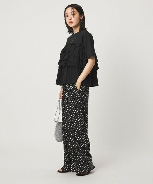 green label relaxing / グリーンレーベル リラクシング カットソー | 【WEB限定】＜at ease＞フロント フリル ショートスリーブ カットソー | 詳細11