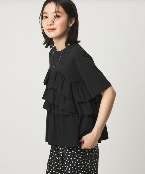 green label relaxing / グリーンレーベル リラクシング カットソー | 【WEB限定】＜at ease＞フロント フリル ショートスリーブ カットソー | 詳細7