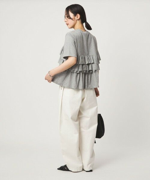 green label relaxing / グリーンレーベル リラクシング カットソー | 【WEB限定】＜at ease＞フロント フリル ショートスリーブ カットソー | 詳細17