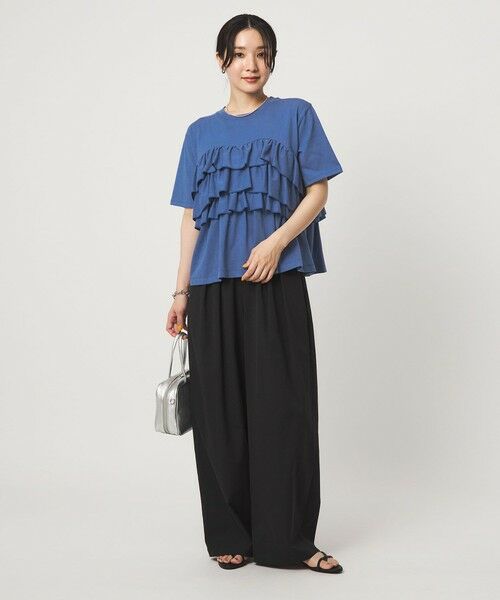 green label relaxing / グリーンレーベル リラクシング カットソー | 【WEB限定】＜at ease＞フロント フリル ショートスリーブ カットソー | 詳細27