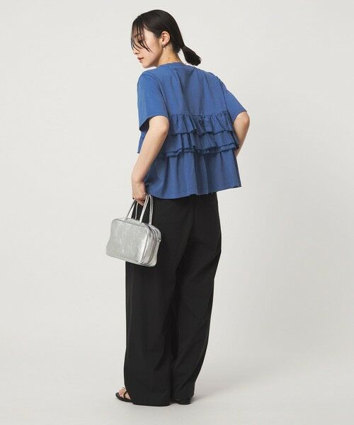 green label relaxing / グリーンレーベル リラクシング カットソー | 【WEB限定】＜at ease＞フロント フリル ショートスリーブ カットソー | 詳細30