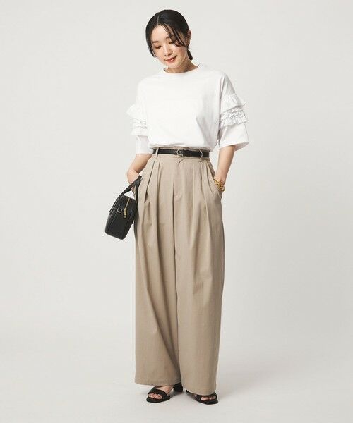 green label relaxing / グリーンレーベル リラクシング カットソー | 【WEB限定】＜at ease＞袖フリル  ショートスリーブ カットソー | 詳細3