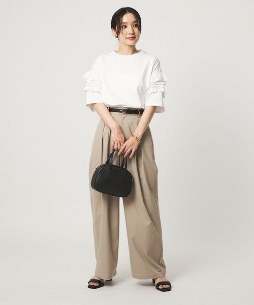 green label relaxing / グリーンレーベル リラクシング カットソー | 【WEB限定】＜at ease＞袖フリル  ショートスリーブ カットソー | 詳細4