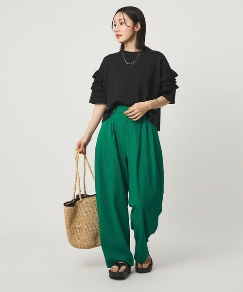 green label relaxing / グリーンレーベル リラクシング カットソー | 【WEB限定】＜at ease＞袖フリル  ショートスリーブ カットソー | 詳細9