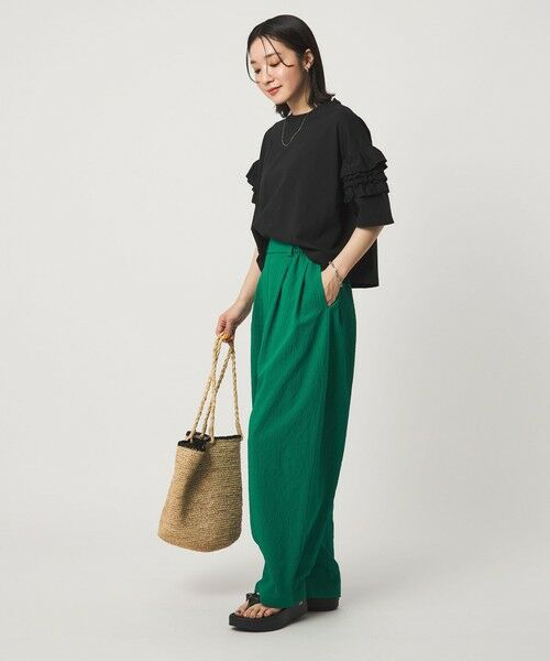 green label relaxing / グリーンレーベル リラクシング カットソー | 【WEB限定】＜at ease＞袖フリル  ショートスリーブ カットソー | 詳細10