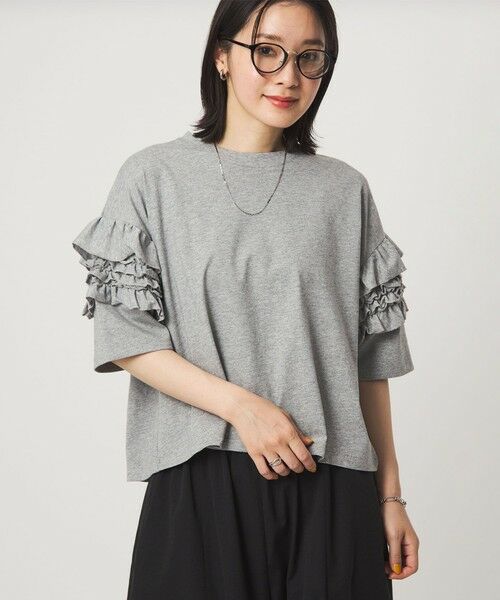 green label relaxing / グリーンレーベル リラクシング カットソー | 【WEB限定】＜at ease＞袖フリル  ショートスリーブ カットソー | 詳細12