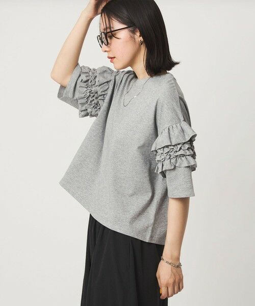 green label relaxing / グリーンレーベル リラクシング カットソー | 【WEB限定】＜at ease＞袖フリル  ショートスリーブ カットソー | 詳細13