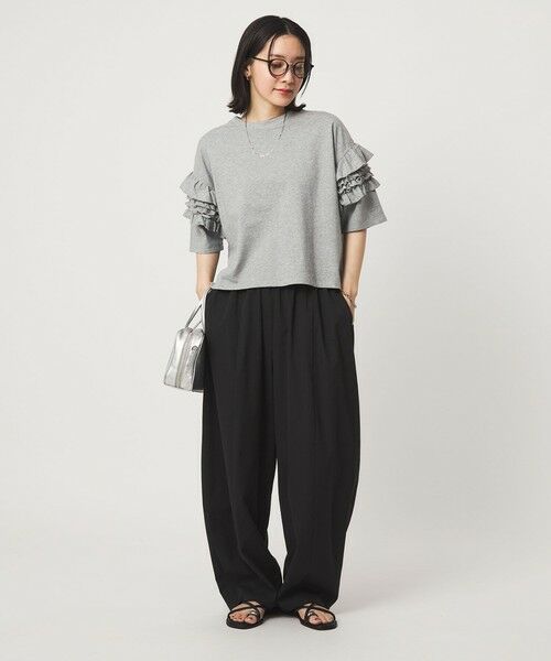 green label relaxing / グリーンレーベル リラクシング カットソー | 【WEB限定】＜at ease＞袖フリル  ショートスリーブ カットソー | 詳細14