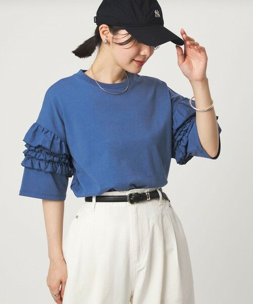 green label relaxing / グリーンレーベル リラクシング カットソー | 【WEB限定】＜at ease＞袖フリル  ショートスリーブ カットソー | 詳細17