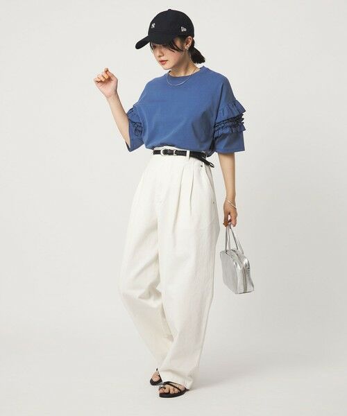 green label relaxing / グリーンレーベル リラクシング カットソー | 【WEB限定】＜at ease＞袖フリル  ショートスリーブ カットソー | 詳細21