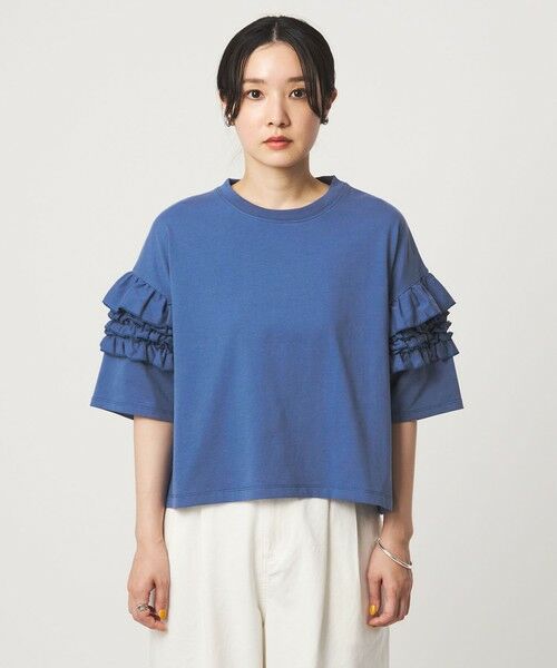 green label relaxing / グリーンレーベル リラクシング カットソー | 【WEB限定】＜at ease＞袖フリル  ショートスリーブ カットソー | 詳細22