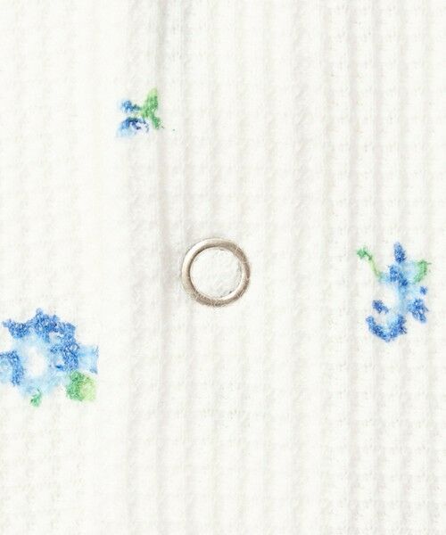 green label relaxing / グリーンレーベル リラクシング カットソー | 【WEB限定】＜at ease＞ワッフル ヘンリーネック  フラワープリント 5分袖 カットソー | 詳細10