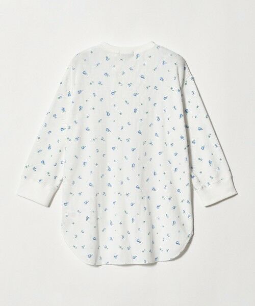 green label relaxing / グリーンレーベル リラクシング カットソー | 【WEB限定】＜at ease＞ワッフル ヘンリーネック  フラワープリント 5分袖 カットソー | 詳細12