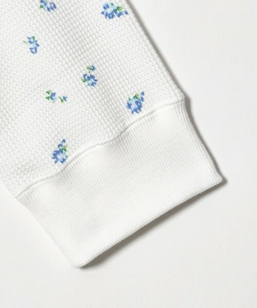 green label relaxing / グリーンレーベル リラクシング カットソー | 【WEB限定】＜at ease＞ワッフル ヘンリーネック  フラワープリント 5分袖 カットソー | 詳細14