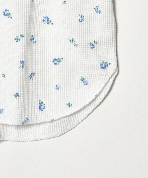 green label relaxing / グリーンレーベル リラクシング カットソー | 【WEB限定】＜at ease＞ワッフル ヘンリーネック  フラワープリント 5分袖 カットソー | 詳細15