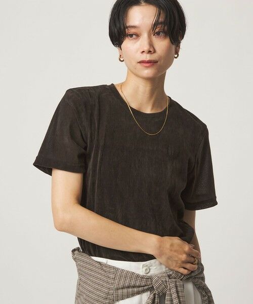 green label relaxing / グリーンレーベル リラクシング Tシャツ | シアーフロッキー Tシャツ（DK.BROWN）