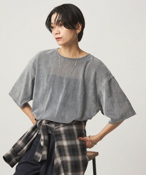 green label relaxing / グリーンレーベル リラクシング Tシャツ | シアーフロッキー ショートスリーブ Tシャツ（MD.GRAY）