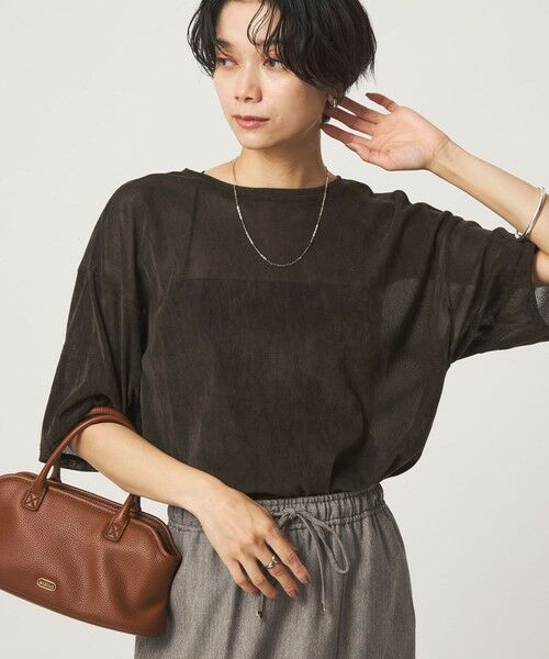 green label relaxing / グリーンレーベル リラクシング Tシャツ | シアーフロッキー ショートスリーブ Tシャツ（DK.BROWN）