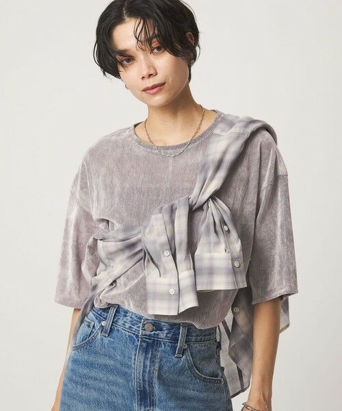 green label relaxing / グリーンレーベル リラクシング Tシャツ | シアーフロッキー ショートスリーブ Tシャツ（LILAC）