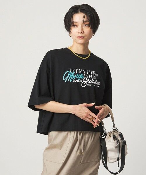 green label relaxing / グリーンレーベル リラクシング Tシャツ | バック タック ロゴ Tシャツ(BLACK)