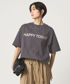 green label relaxing / グリーンレーベル リラクシング カットソー | ヘムギャザー ロゴ Tシャツ