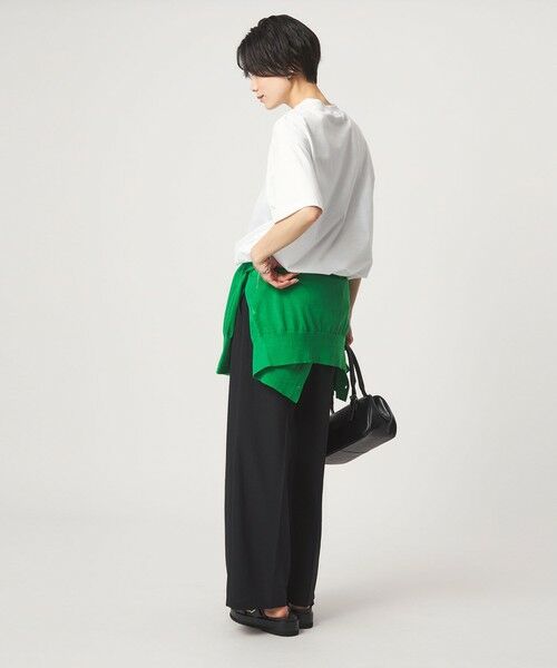green label relaxing / グリーンレーベル リラクシング カットソー | ヘムギャザー ロゴ Tシャツ | 詳細4