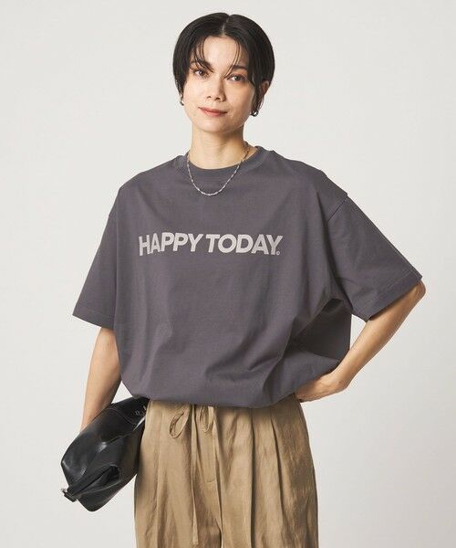 green label relaxing / グリーンレーベル リラクシング カットソー | ヘムギャザー ロゴ Tシャツ | 詳細7