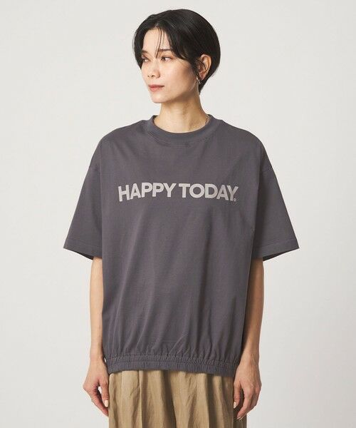 green label relaxing / グリーンレーベル リラクシング カットソー | ヘムギャザー ロゴ Tシャツ | 詳細11