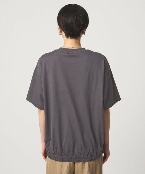 green label relaxing / グリーンレーベル リラクシング カットソー | ヘムギャザー ロゴ Tシャツ | 詳細13