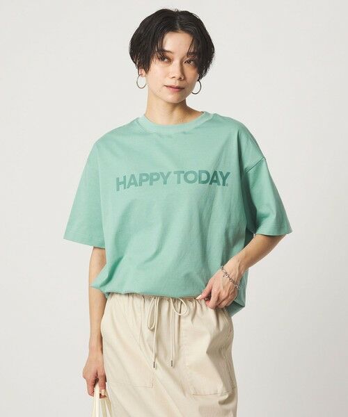 green label relaxing / グリーンレーベル リラクシング カットソー | ヘムギャザー ロゴ Tシャツ | 詳細26