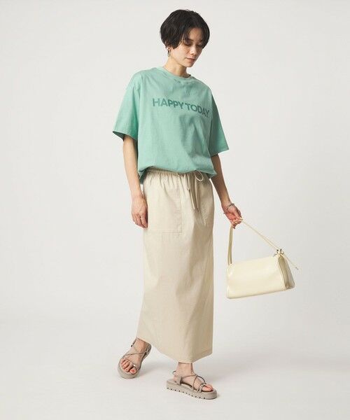 green label relaxing / グリーンレーベル リラクシング カットソー | ヘムギャザー ロゴ Tシャツ | 詳細27