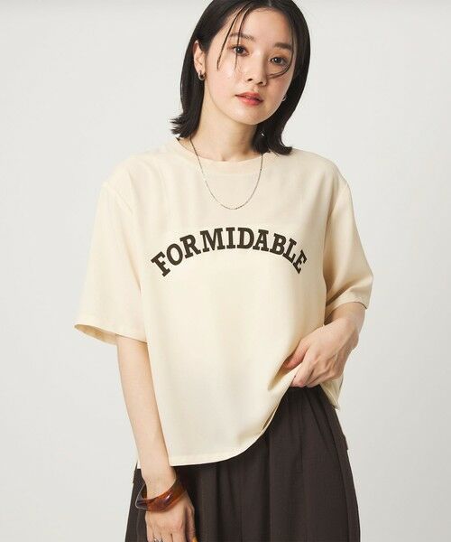 green label relaxing / グリーンレーベル リラクシング カットソー | 【WEB限定】＜at ease＞ジョーゼット プリント カットソー  吸水速乾（BEIGE）