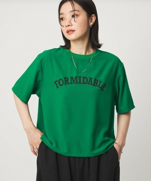 green label relaxing / グリーンレーベル リラクシング カットソー | 【WEB限定】＜at ease＞ジョーゼット プリント カットソー  吸水速乾（KELLY）