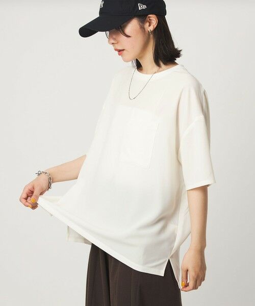 green label relaxing / グリーンレーベル リラクシング カットソー | 【WEB限定】＜at ease＞ジョーゼット カットソー 吸水速乾 | 詳細2