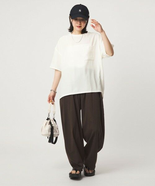 green label relaxing / グリーンレーベル リラクシング カットソー | 【WEB限定】＜at ease＞ジョーゼット カットソー 吸水速乾 | 詳細3