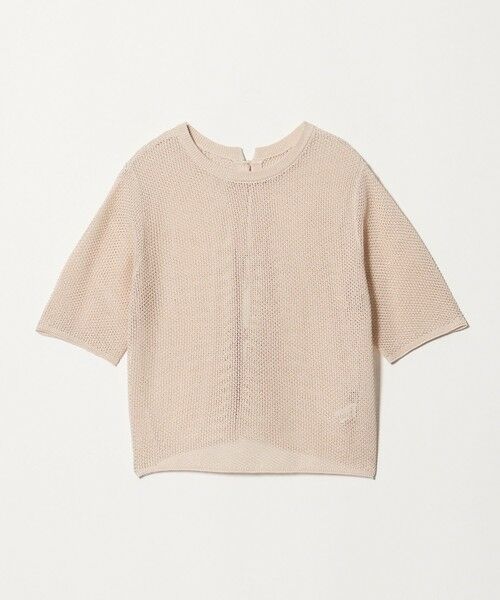 green label relaxing / グリーンレーベル リラクシング ニット・セーター | メッシュ クルーネック リボン ショートスリーブ ニット | 詳細5