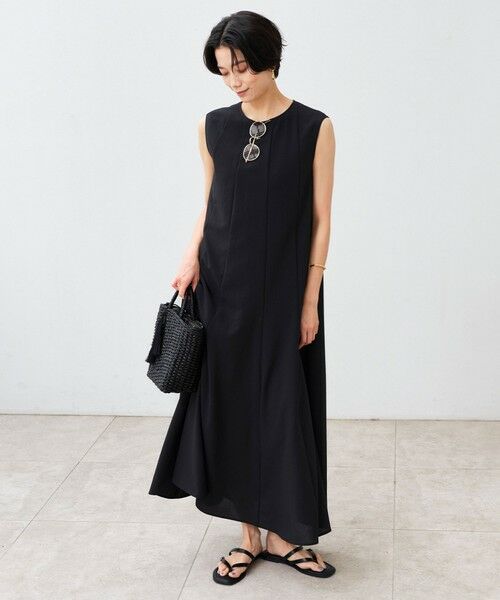 green label relaxing / グリーンレーベル リラクシング ロング・マキシ丈ワンピース | ［size SHORT/TALLあり］ドライクロス ワンピース マシンウォッシャブル 通気性 | 詳細4