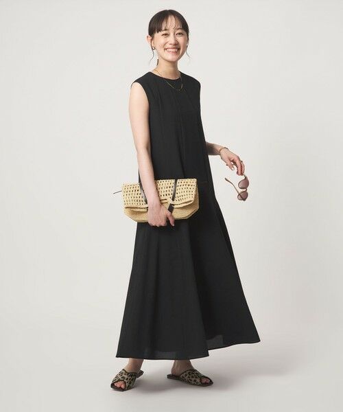 green label relaxing / グリーンレーベル リラクシング ロング・マキシ丈ワンピース | ［size SHORT/TALLあり］ドライクロス ワンピース マシンウォッシャブル 通気性 | 詳細4