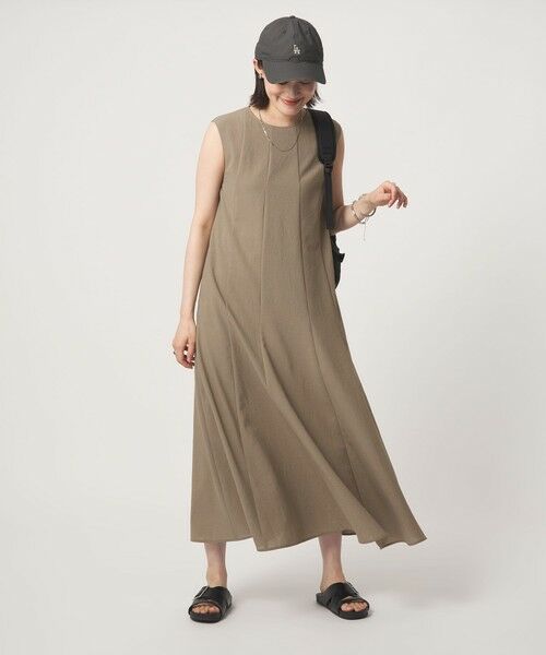 green label relaxing / グリーンレーベル リラクシング ロング・マキシ丈ワンピース | ［size SHORT/TALLあり］ドライクロス ワンピース マシンウォッシャブル 通気性 | 詳細12