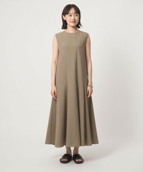 green label relaxing / グリーンレーベル リラクシング ロング・マキシ丈ワンピース | ［size SHORT/TALLあり］ドライクロス ワンピース マシンウォッシャブル 通気性 | 詳細13