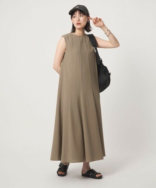 green label relaxing / グリーンレーベル リラクシング ロング・マキシ丈ワンピース | ［size SHORT/TALLあり］ドライクロス ワンピース マシンウォッシャブル 通気性 | 詳細8