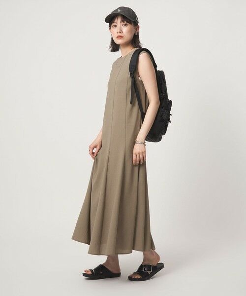 green label relaxing / グリーンレーベル リラクシング ロング・マキシ丈ワンピース | ［size SHORT/TALLあり］ドライクロス ワンピース マシンウォッシャブル 通気性 | 詳細10