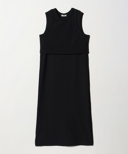 green label relaxing / グリーンレーベル リラクシング ロング・マキシ丈ワンピース | タンクトップ×ノースリーブ ワンピース セット（BLACK）